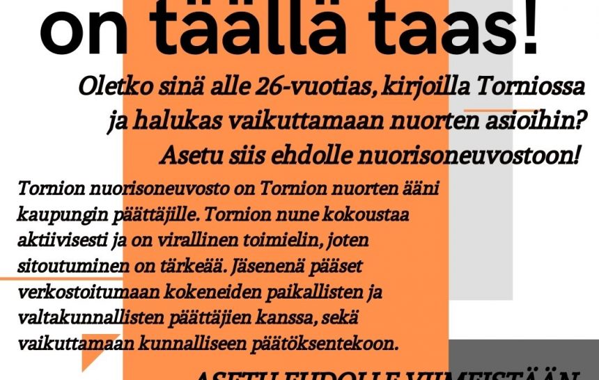 Nuorisovaalit on täällä taas!