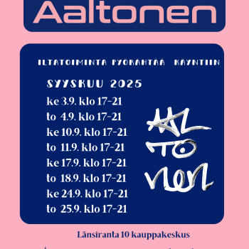 Aaltosen toiminnot käynnistyneet syksylle 2025