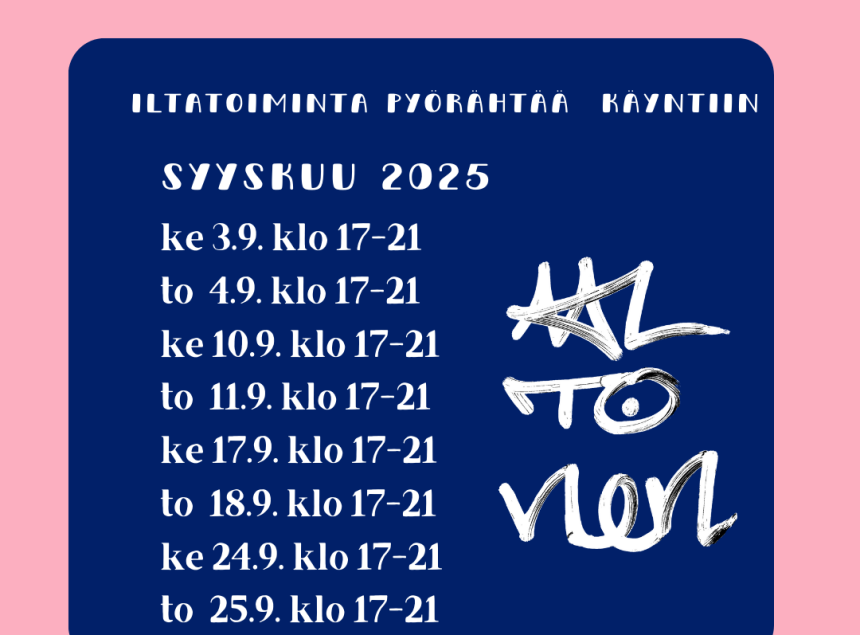 Nuortentalo Aaltonen (Instagram-postaus (45)) Aaltosen toiminnot käynnistyneet syksylle 2025